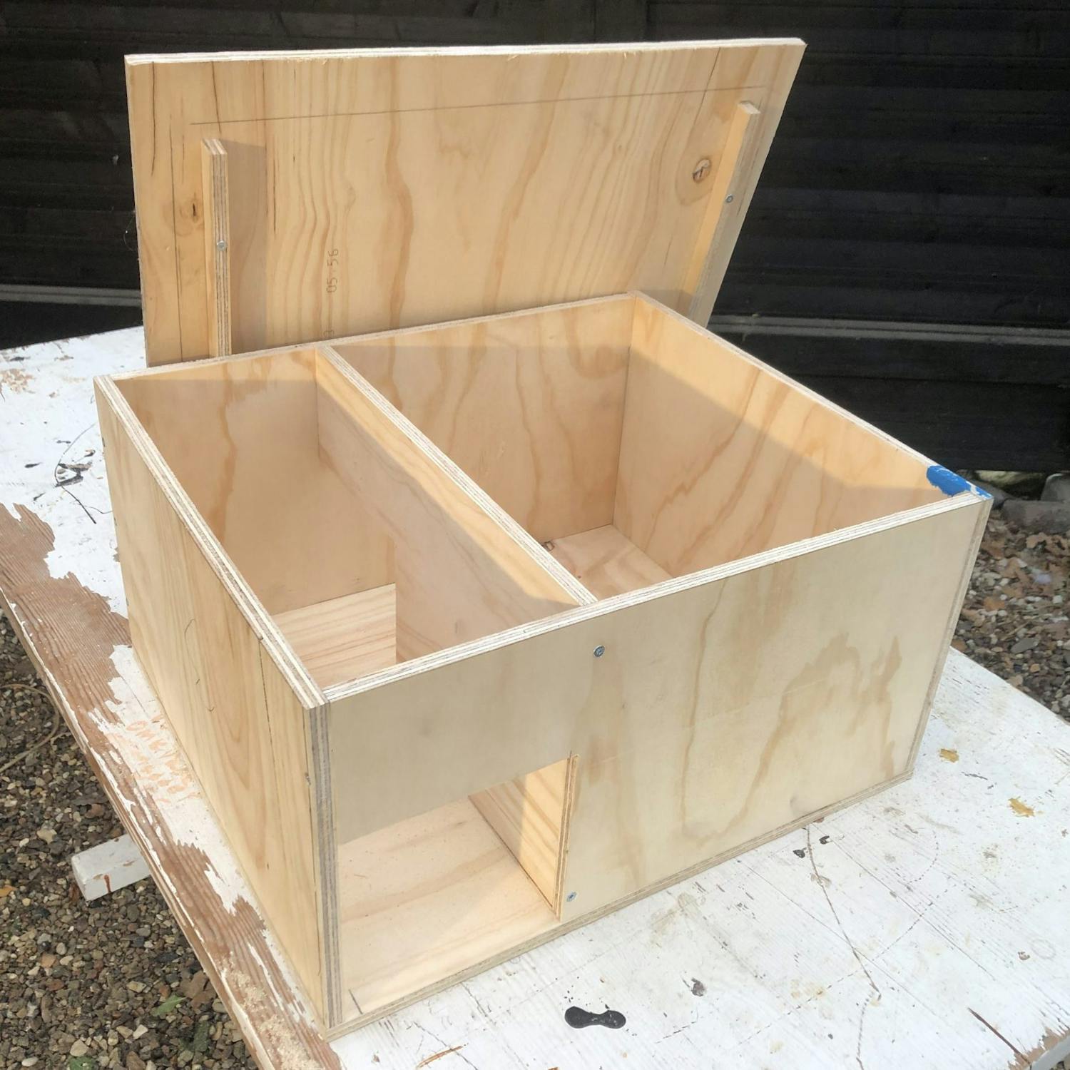 Ferdig hjemmelaget pinnsvinhus Pinnsvinhus bygg selv: Ferdig.